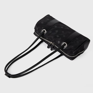 1 pezzo di borsa da donna in nylon casual a pois, serie semplice h5 Immagine3