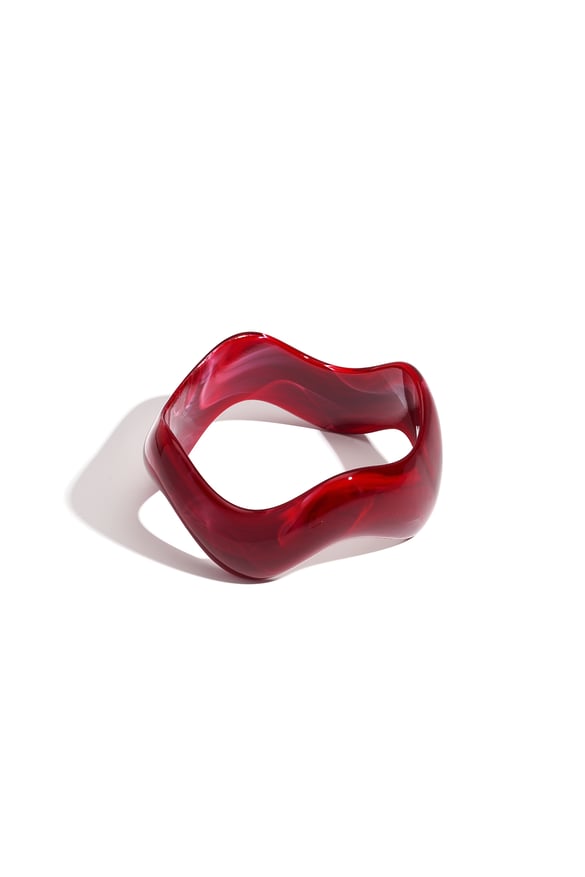 Bracelets en acrylique de forme irrégulière, série décontractée et simple pour femmes 2