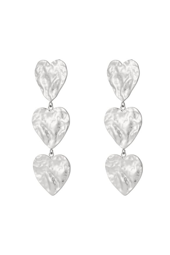 Boucles d&#39;oreilles pendantes en acier inoxydable, style cœur, décontractées, simples et quotidiennes, bijoux pour femmes 2