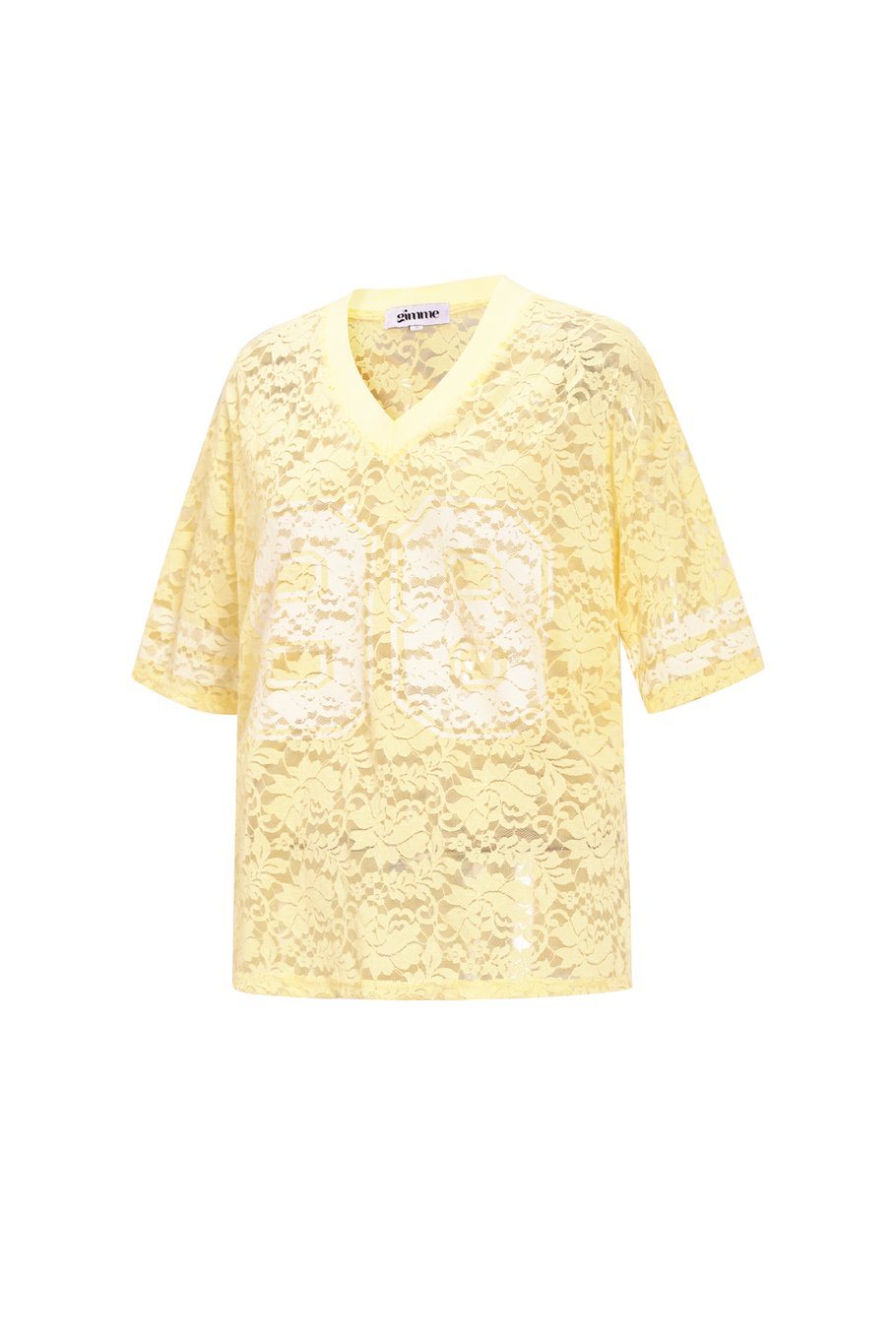 V-Neck Lace American T-shirt Picture2