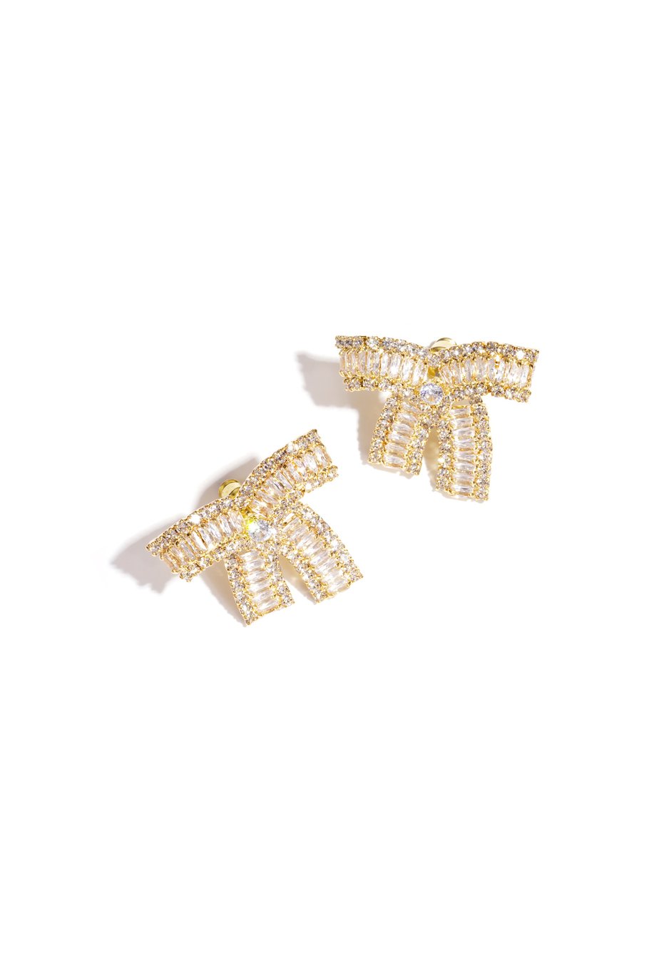 Kupfer Ohrstecker Bogen Knoten Elegante Weihnachten Luxuriöse Serie Damenschmuck
