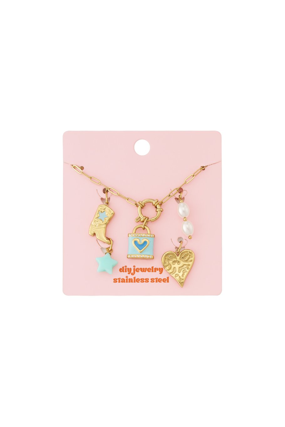 Pulsera DIY de amor azul Imagen3