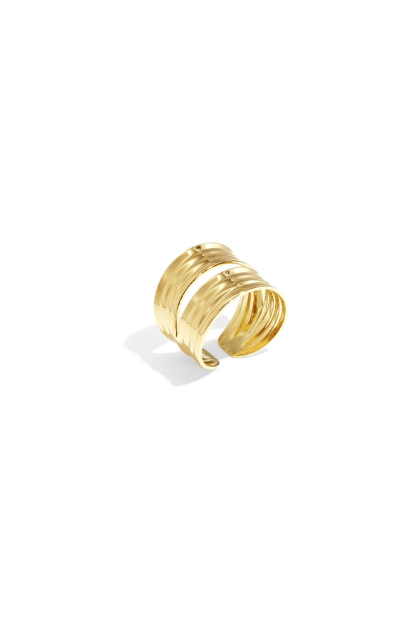 Bagues de déclaration en acier inoxydable de forme irrégulière, série rétro simple et quotidienne, bijoux pour femmes 2