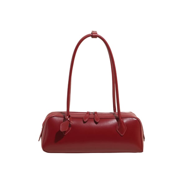 1 pieza de bolso de hombro de PU de color sólido elegante y sencillo para mujer