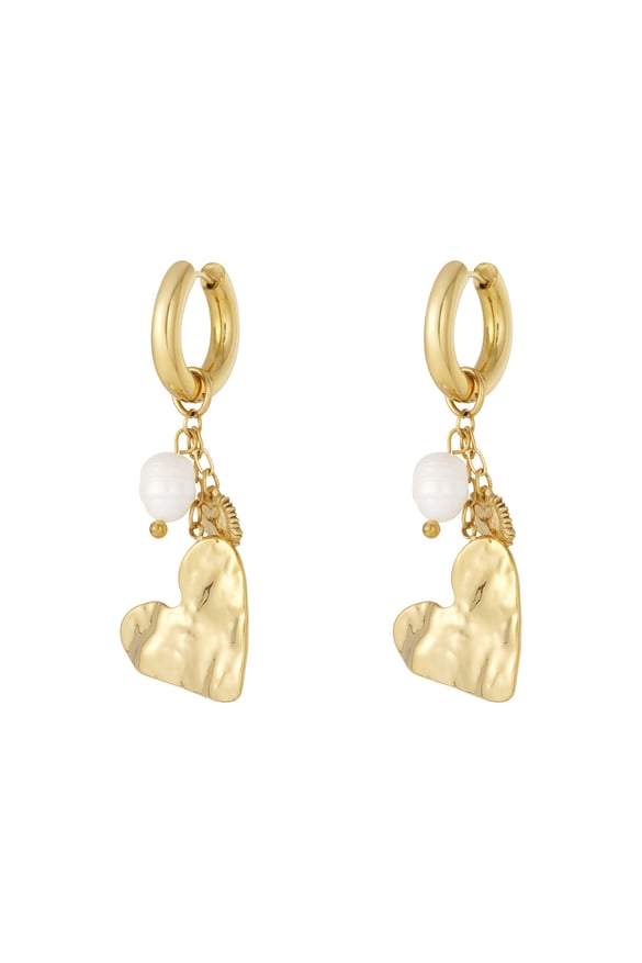 Boucles d&#39;oreilles pendantes en acier inoxydable, style cœur, décontractées, simples et quotidiennes, bijoux pour femmes 2