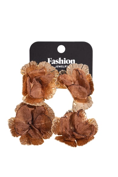 Polyester Tropfen-Ohrringe Blume Lässig Alltag Damenschmuck h5 Bild3