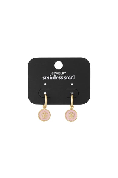 Dijes de joyería de acero inoxidable con diseño de flores, serie casual y sencilla, joyería para mujer h5 Imagen3