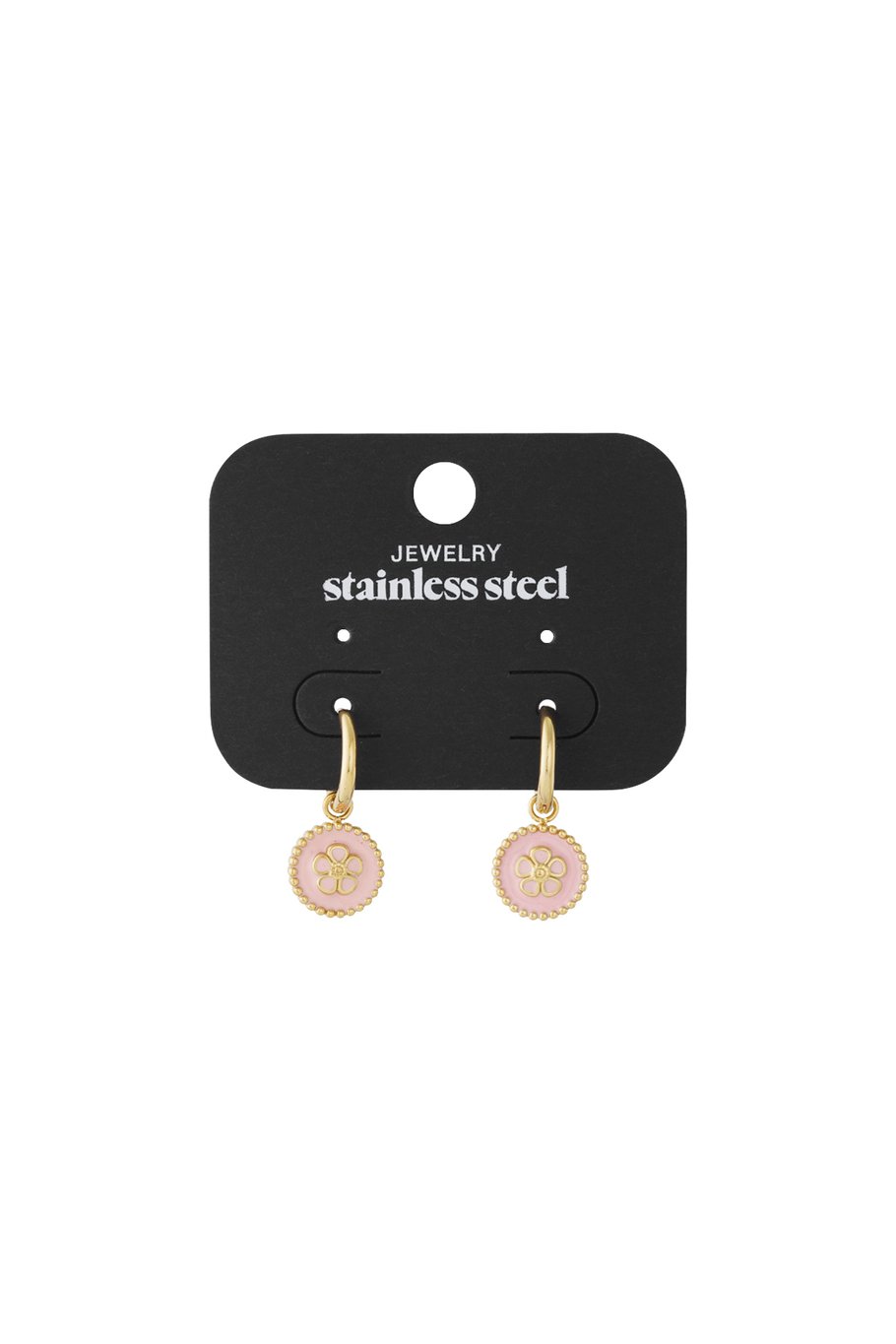 Dijes de joyería de acero inoxidable con diseño de flores, serie casual y sencilla, joyería para mujer Imagen3