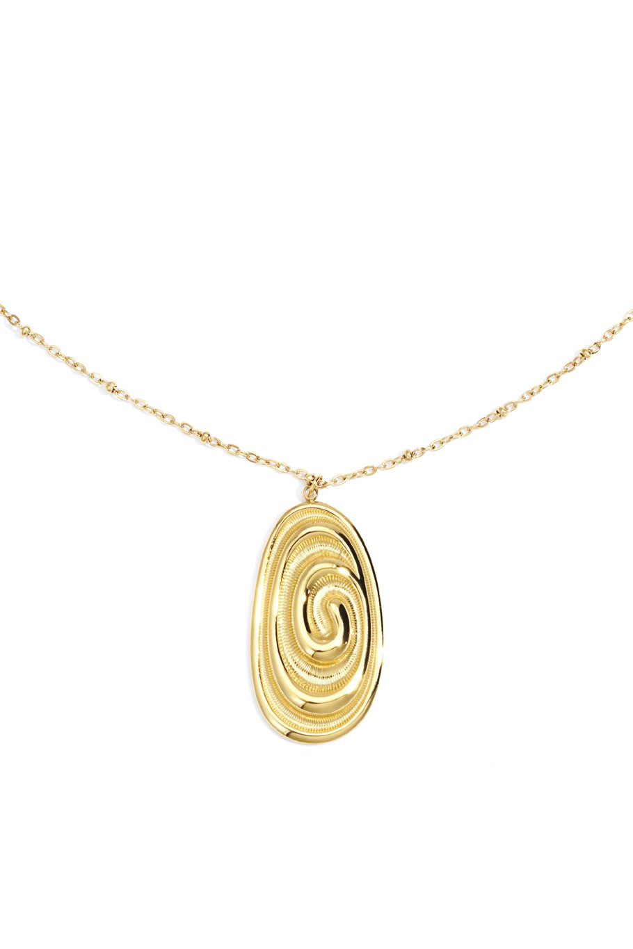 Collane lunghe in acciaio inossidabile di forma irregolare, casual, quotidiane, semplici, gioielli da donna h5Immagine3