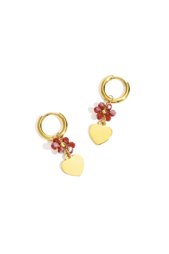 Stainless Steel Drop Earrings Flower Casual Daily Simple Series Women's jewelry 2