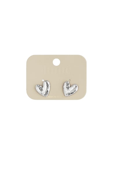 Pendientes de botón Corazón Simple Diario Serie Simple Joyas para mujer h5 Imagen3
