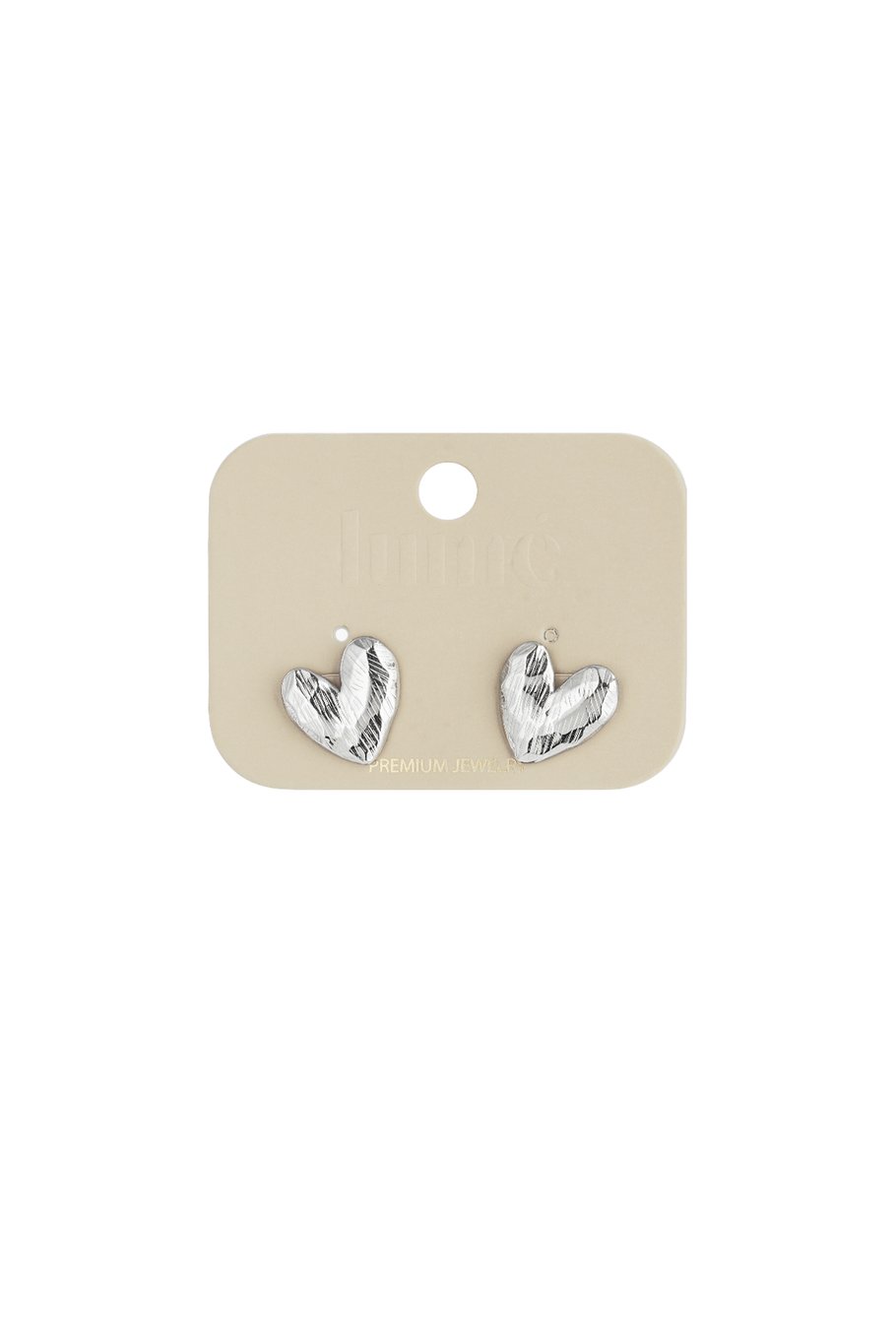 Pendientes de botón Corazón Simple Diario Serie Simple Joyas para mujer Imagen3