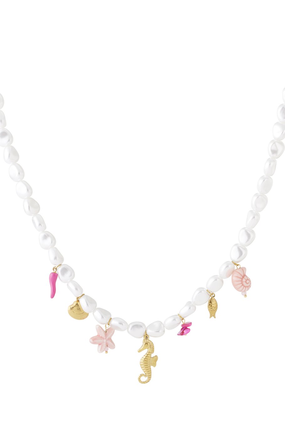 Collares de perlas de imitación con cuentas de tortuga, serie sencilla informal para vacaciones y playa, joyería para mujer 