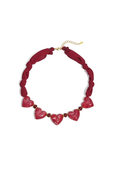 Colliers de perles en forme de cœur, style décontracté, simple et quotidien, bijoux pour femmes h5 Image2