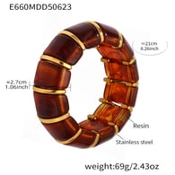 E660-Amber elastic bracelet 20cm Picture3