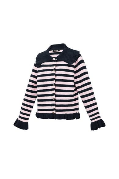 Polyestervezel (polyester) Gebreid vest Strepen Casual Herfst/Winterkleding h5 Afbeelding2