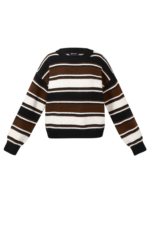 Fibre de polyester (polyester) Pulls en tricot Rayures Vêtements décontractés d&#39;automne/hiver 2