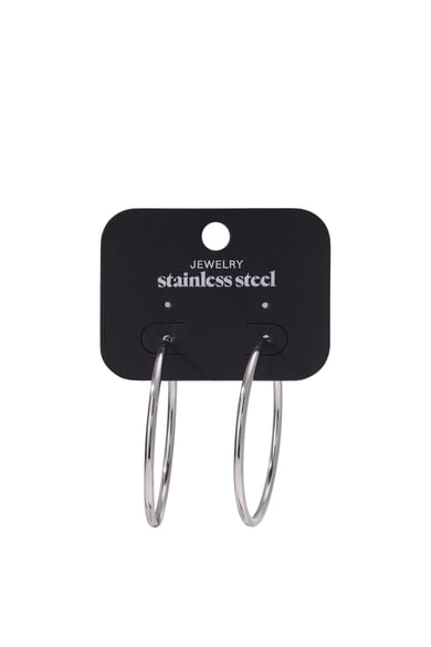 stainless steel earrings hoops large h5 Picture3