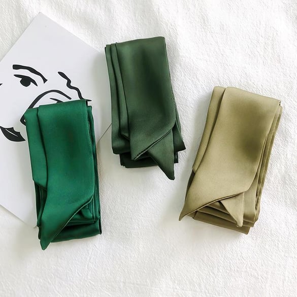 1 Piece Classic Solid Color Polyester Women's Bandana