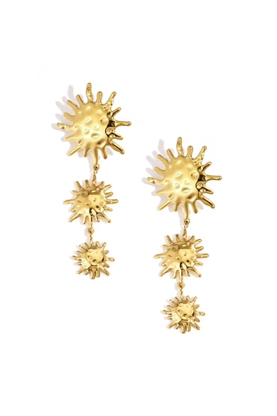 Stainless Steel Dangle Earrings sun Casual Daily Simple Series Women's jewelry h5 