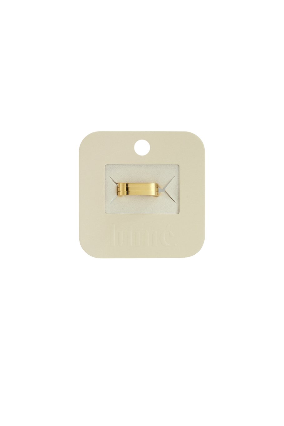 Anillos minimalistas de acero inoxidable rectángulo Simple Diario Serie Simple Joyería de mujer Imagen4