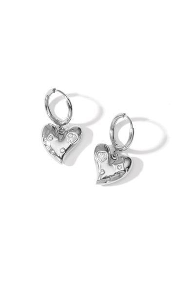 304S.steel Tropfen Ohrringe Herz Casual Täglichen Einfache Serie frauen schmuck h5 Bild3