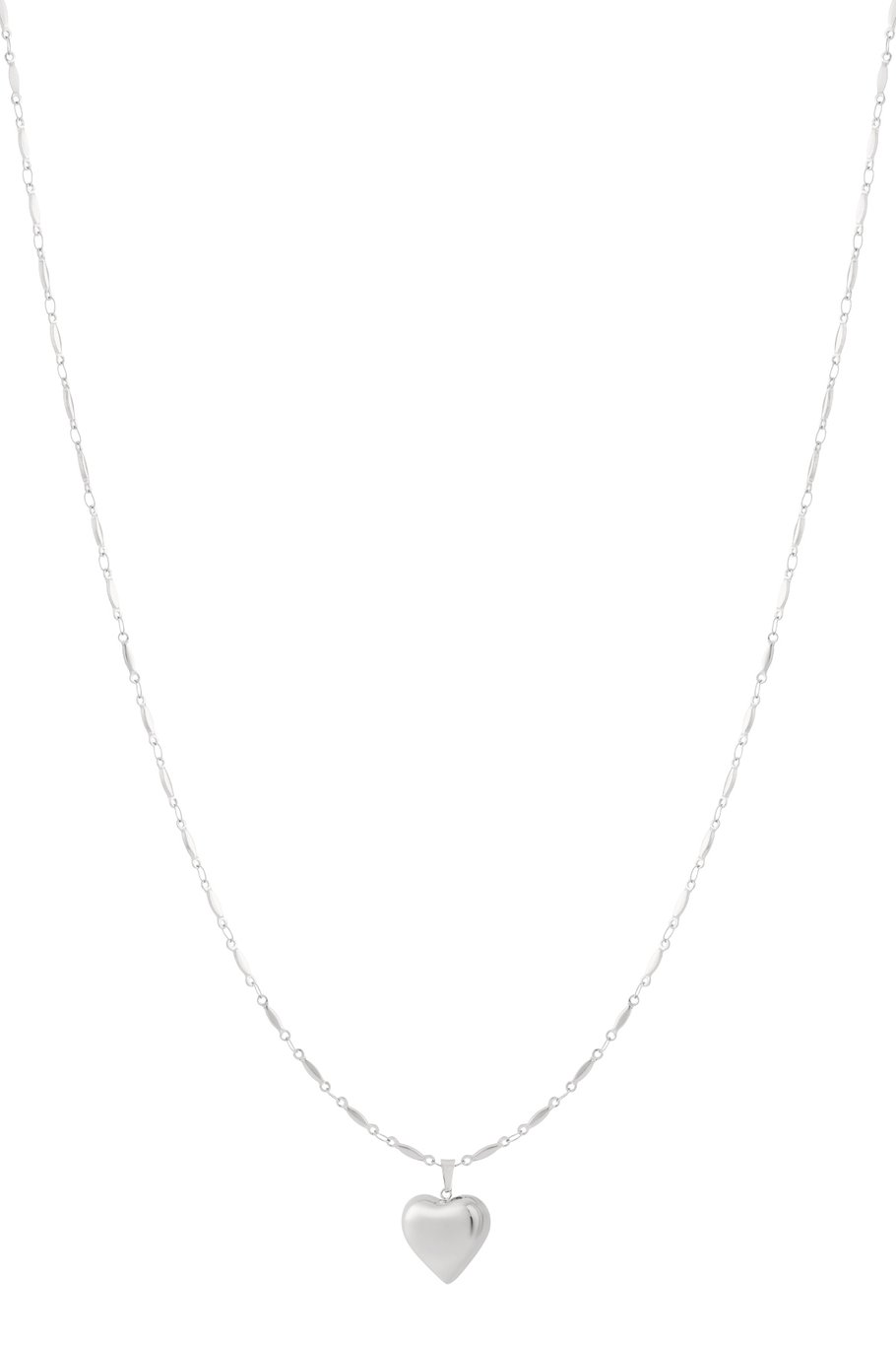 Collane con ciondolo in acciaio inossidabile a forma di cuore casual quotidiane Immagine2