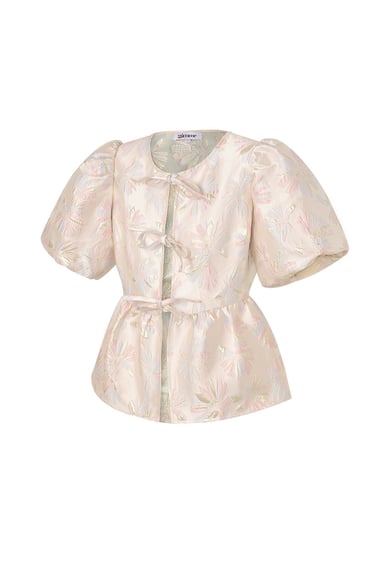 Short sleeve top floral - Champagne h5 Picture2