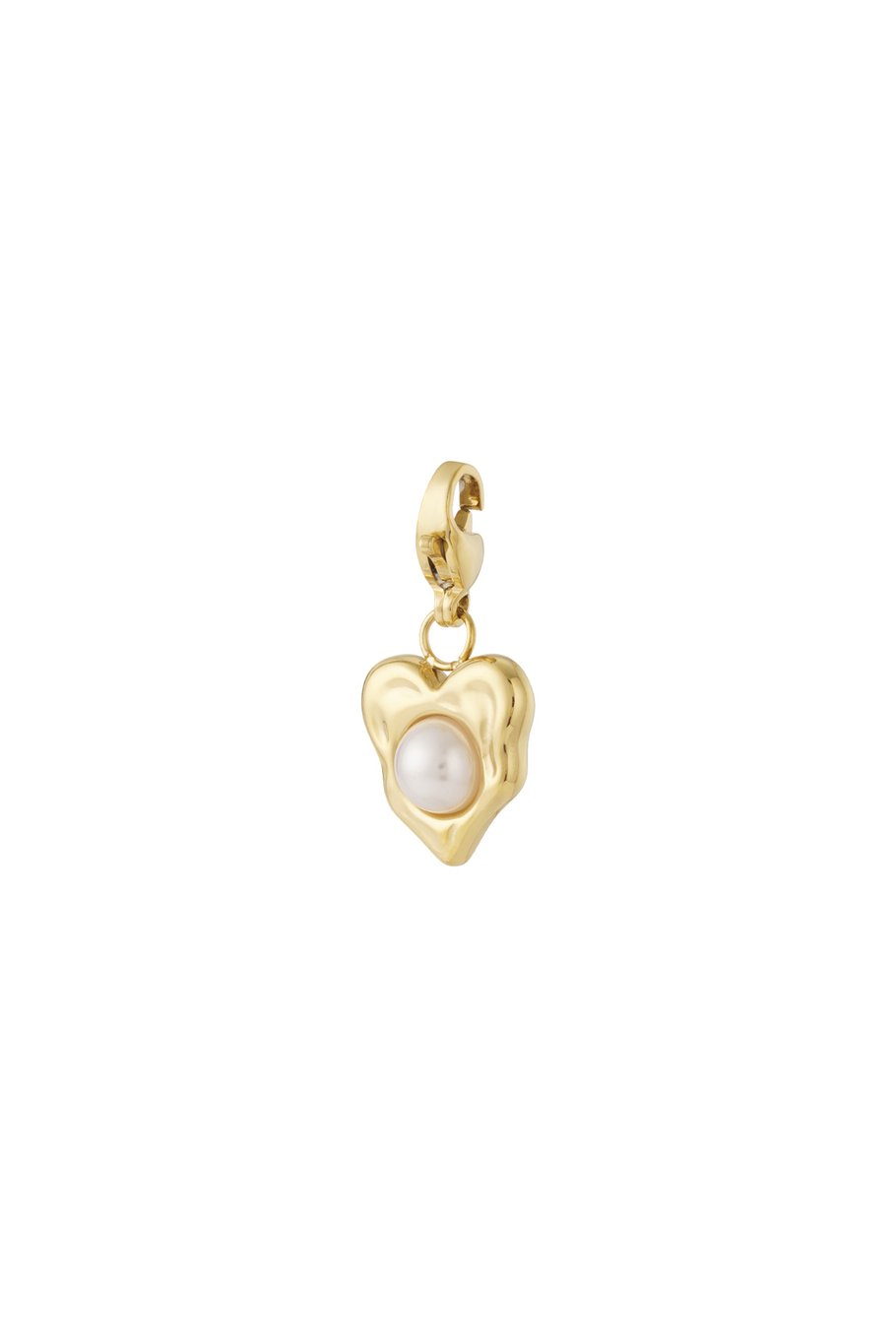 Pearl heart jewelry charm