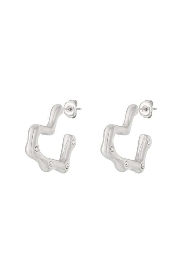 Boucles d&#39;oreilles créoles en acier inoxydable Cœur Daily Daily Bijoux pour femmes