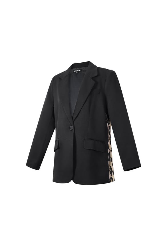 Blazer symétrique léopard