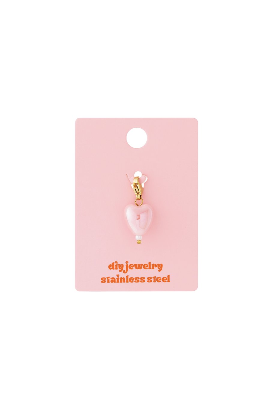 Dije de joyería DIY con forma de corazón pastel Imagen3