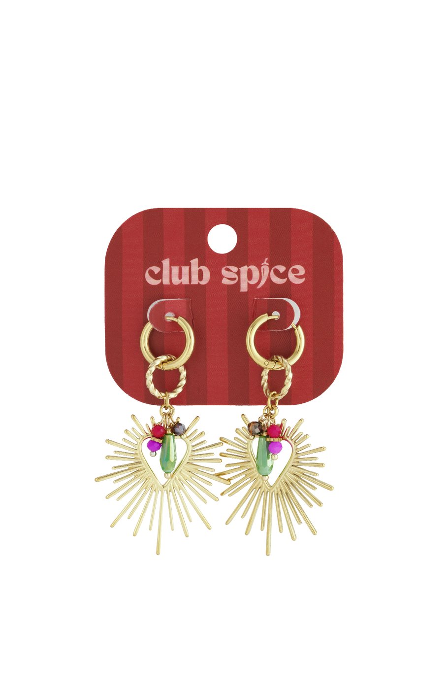 Pendientes con dije de corazón brillante y feliz h5Imagen3