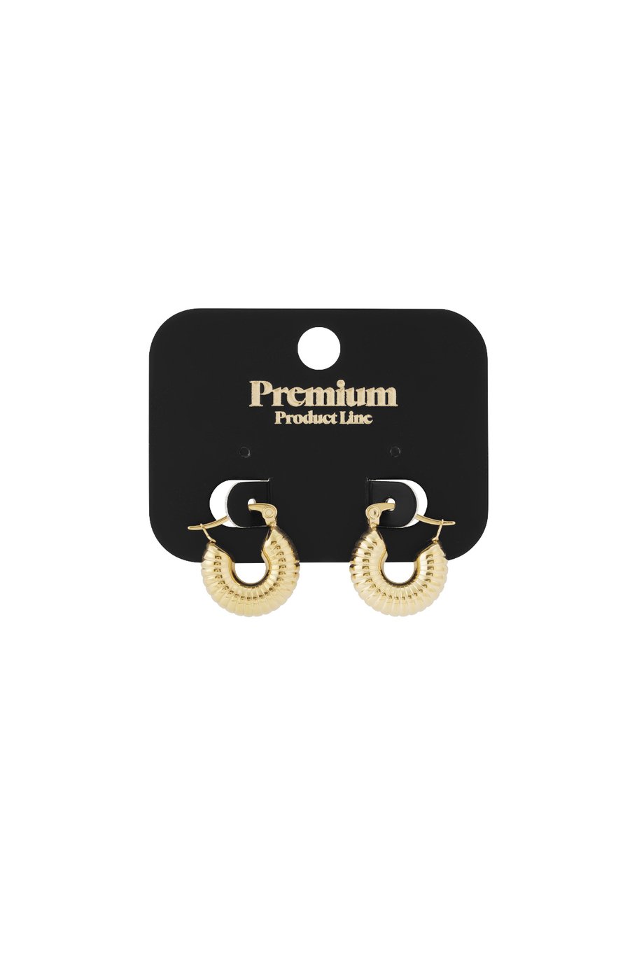 Earrings aesthetic round small - Gold color Picture5