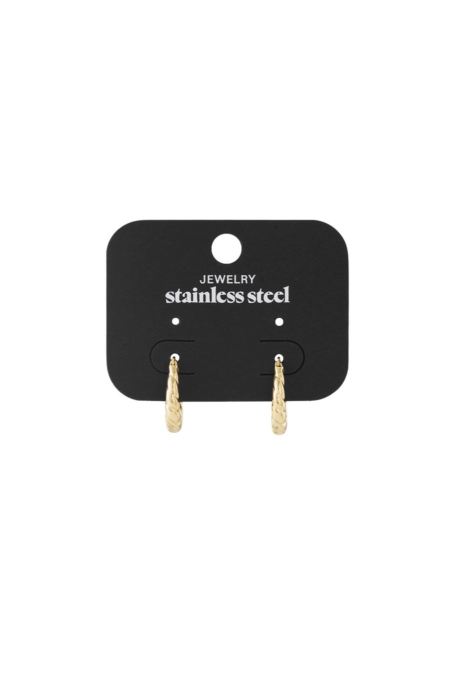 Earrings Dangling Twist Gold Color Stainless Steel Picture4