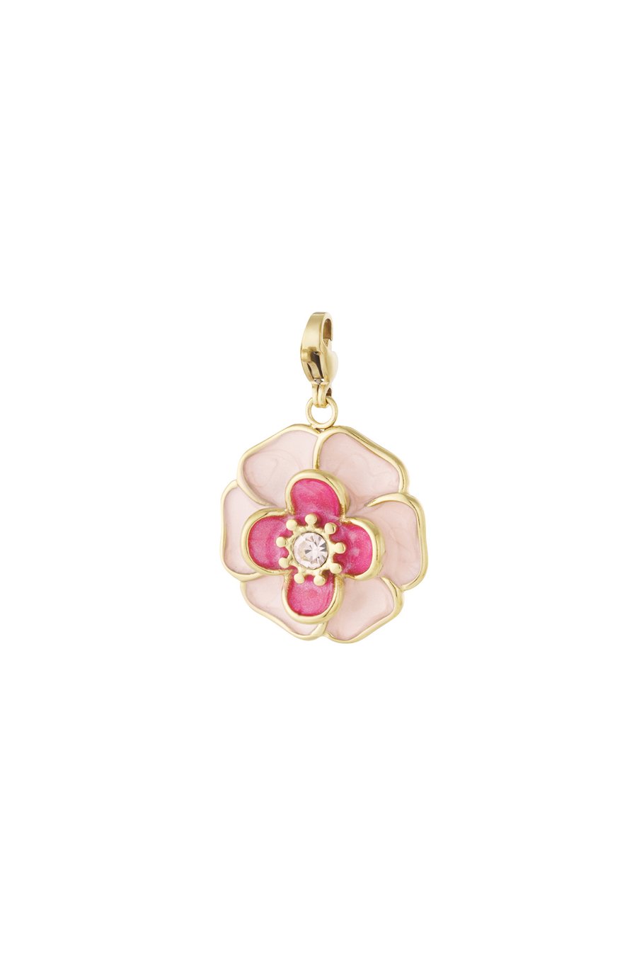 Rosa Blumenschmuck Charm 