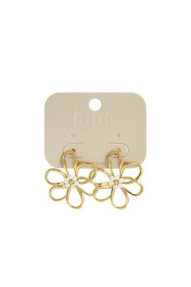 Stainless Steel Stud Earrings Flower Casual Daily Simple Series Women's jewelry h5 Picture5