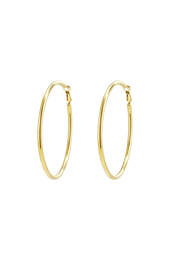 Boucles d&#39;oreilles créoles en acier inoxydable, style géométrique, décontracté, simple, pour femme 2