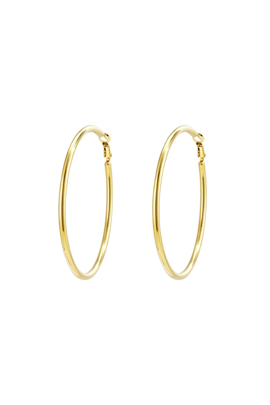 Boucles d'oreilles créoles en acier inoxydable, style géométrique, décontracté, simple, pour femme