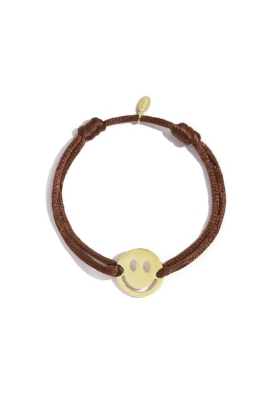 Satin bracelet with smiley h5 