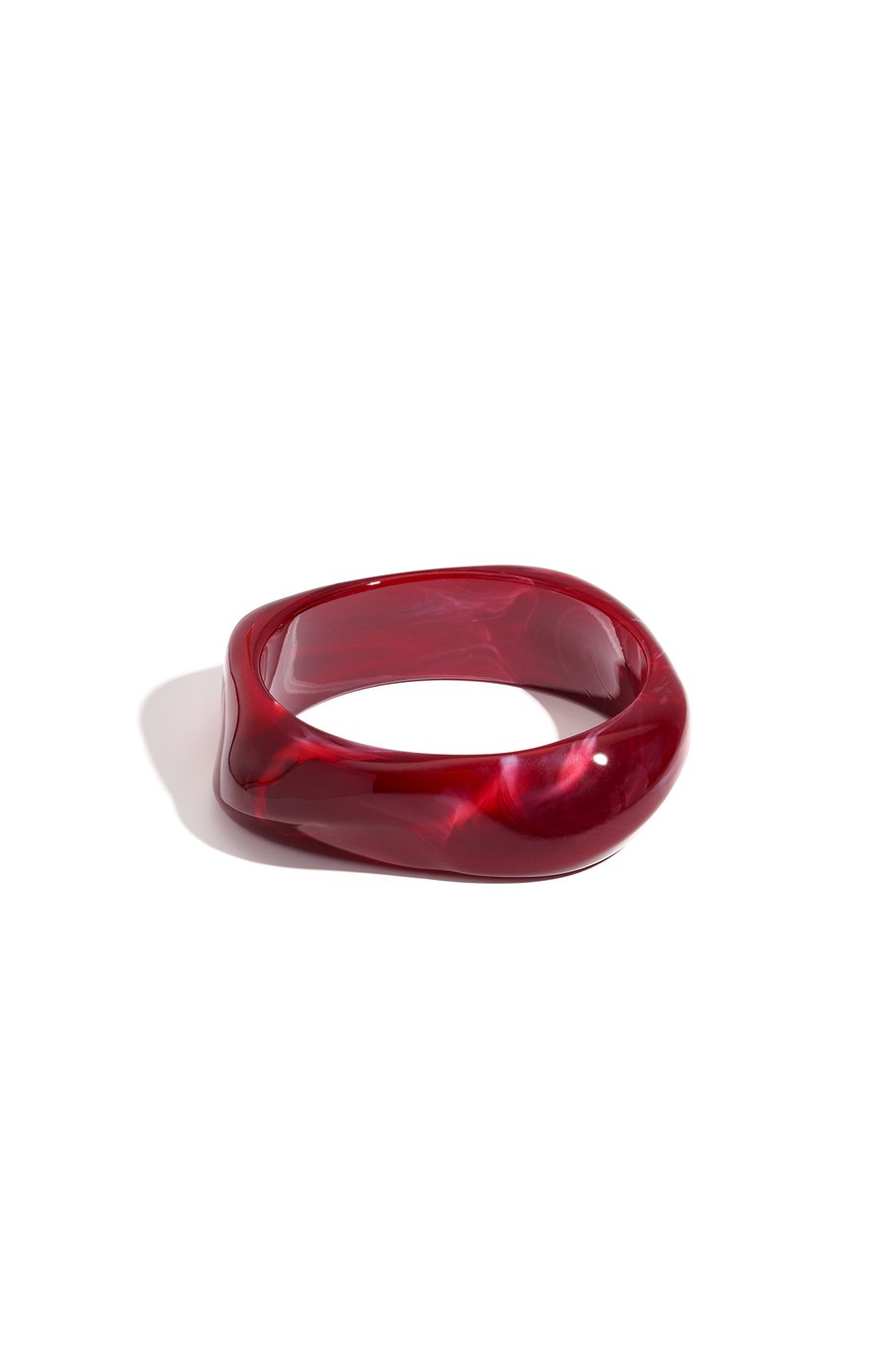 Bracelets en acrylique de couleur unie, style décontracté et simple, pour femme 