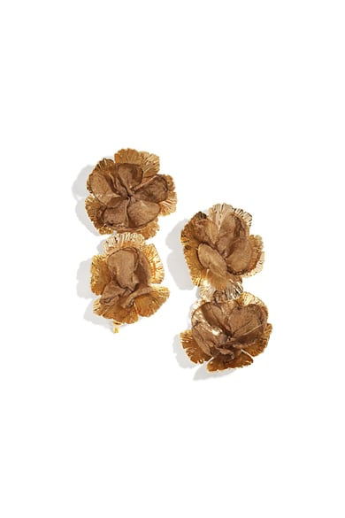 Polyester Tropfen-Ohrringe Blume Lässig Alltag Damenschmuck h5 