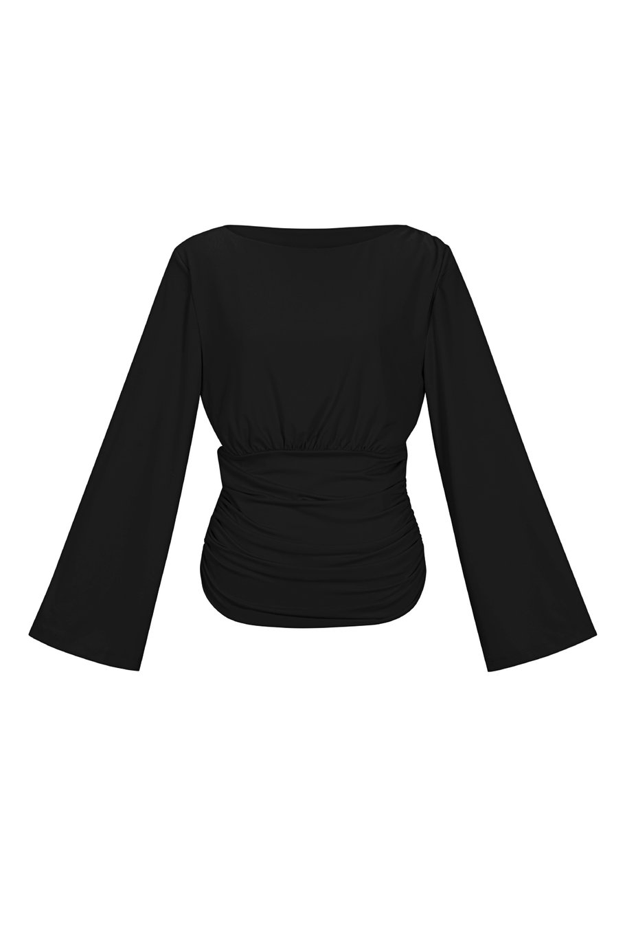 Fibra de poliéster (poliéster) Tops de manga larga Color sólido Ropa elegante Otoño/Invierno 