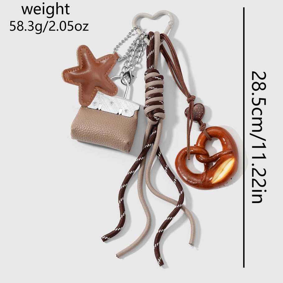 1 Piece Leather Star Chocolate Bag Charm Picture2