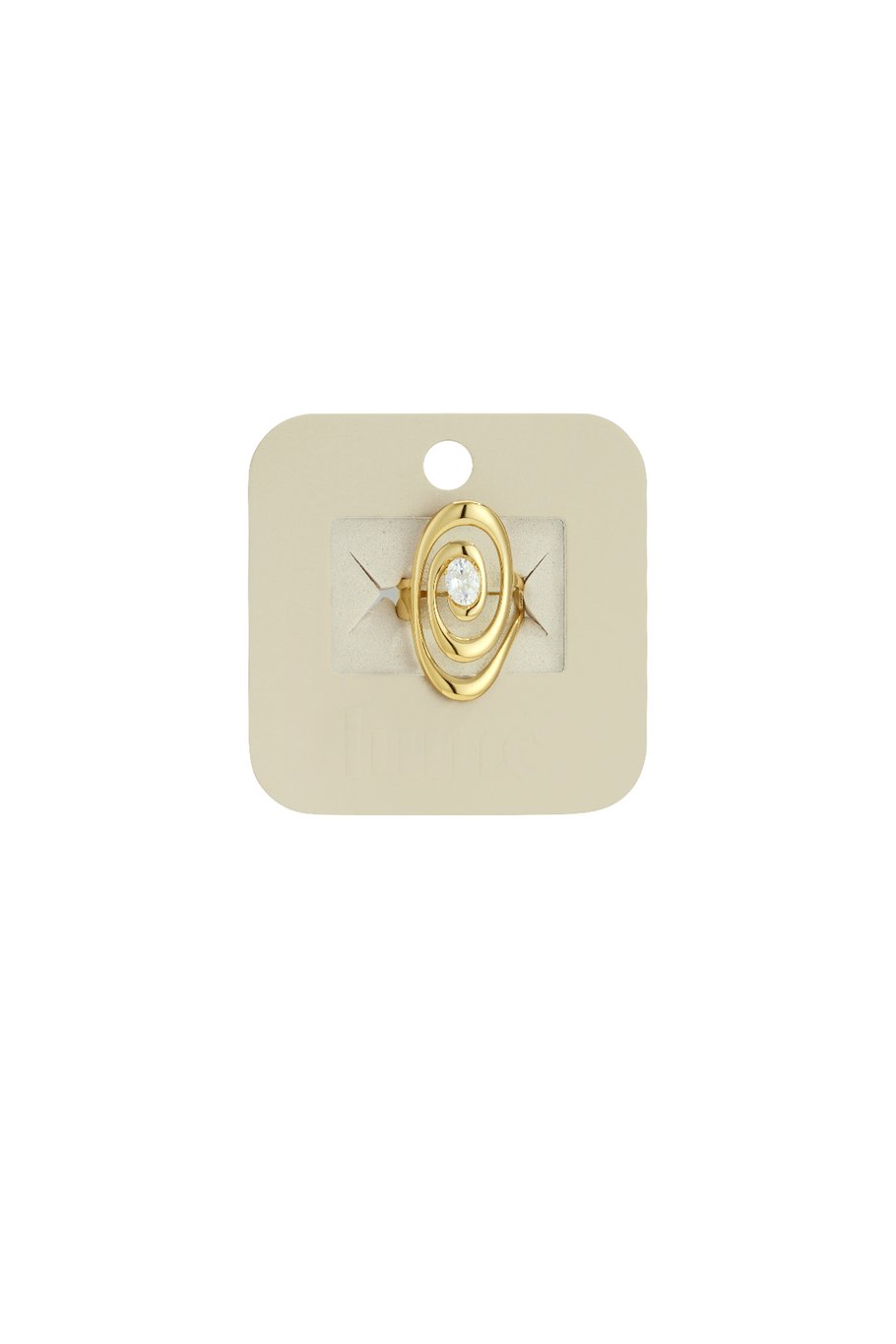 Anelli in acciaio inossidabile con pietre preziose, linee Daily Daily Simple Series, gioielli da donna h5Immagine4