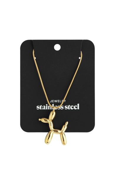 Collares largos de acero inoxidable con diseño de animales, serie casual, diario y sencillo, joyería para mujer. h5 Imagen3