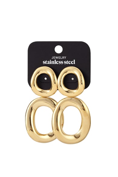Stainless Steel Drop Earrings circle Casual Daily Simple Series Women's jewelry h5 Picture3