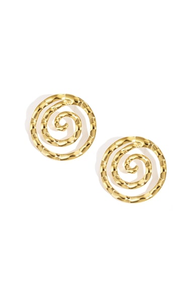Pendientes de acero inoxidable con diseño de líneas simples y casuales para uso diario, joyería para mujer. h5 