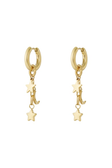 Boucles d&#39;oreilles pendantes en acier inoxydable, style étoile, décontractées et quotidiennes h5 