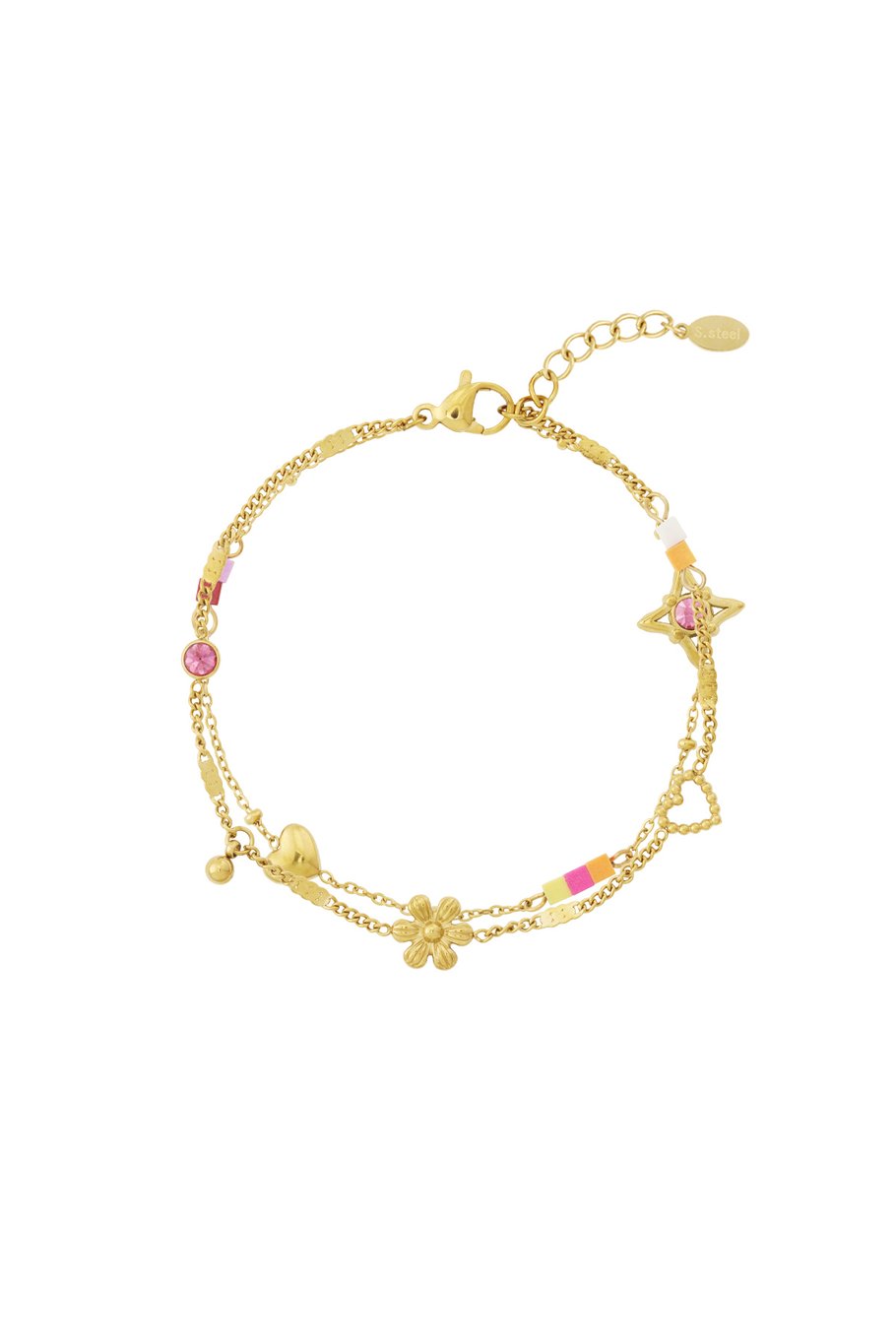 Edelstahl Charm Armbänder Blume Täglich 